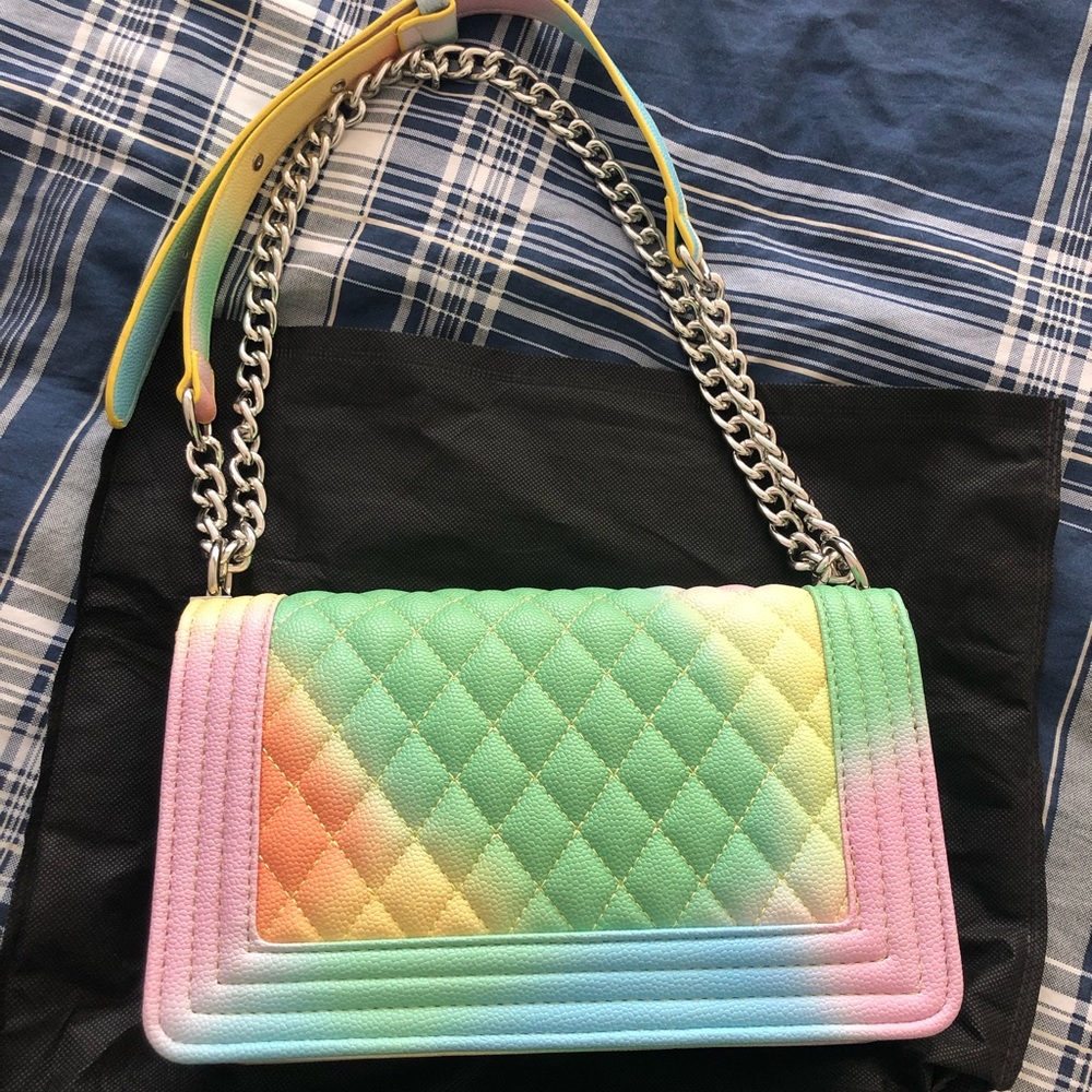 Designer style rainbow bag - Picture 2 of 6